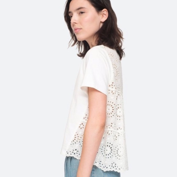 MOVING! SEA NEW YORK 100% Cotton Eyelet Tee $198 S - Picture 2 of 7